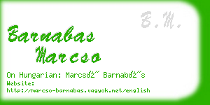 barnabas marcso business card